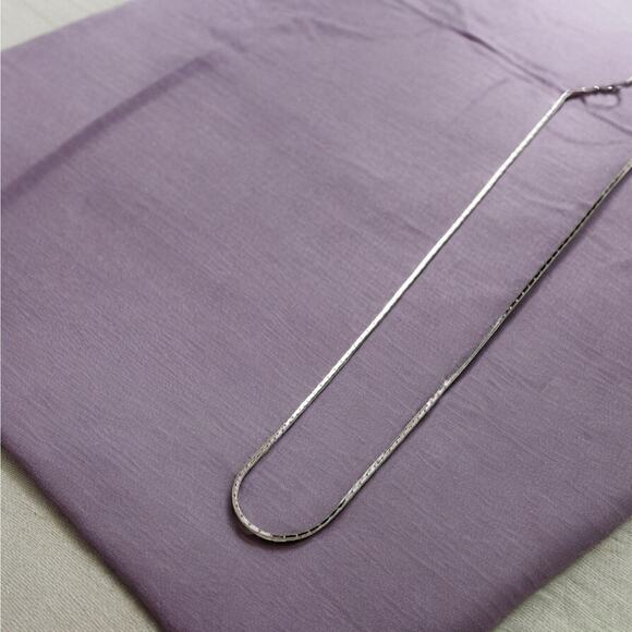 NEW sterling silver dainty bamboo chain necklace jewelry size 40cm B19 - Picture 1 of 5